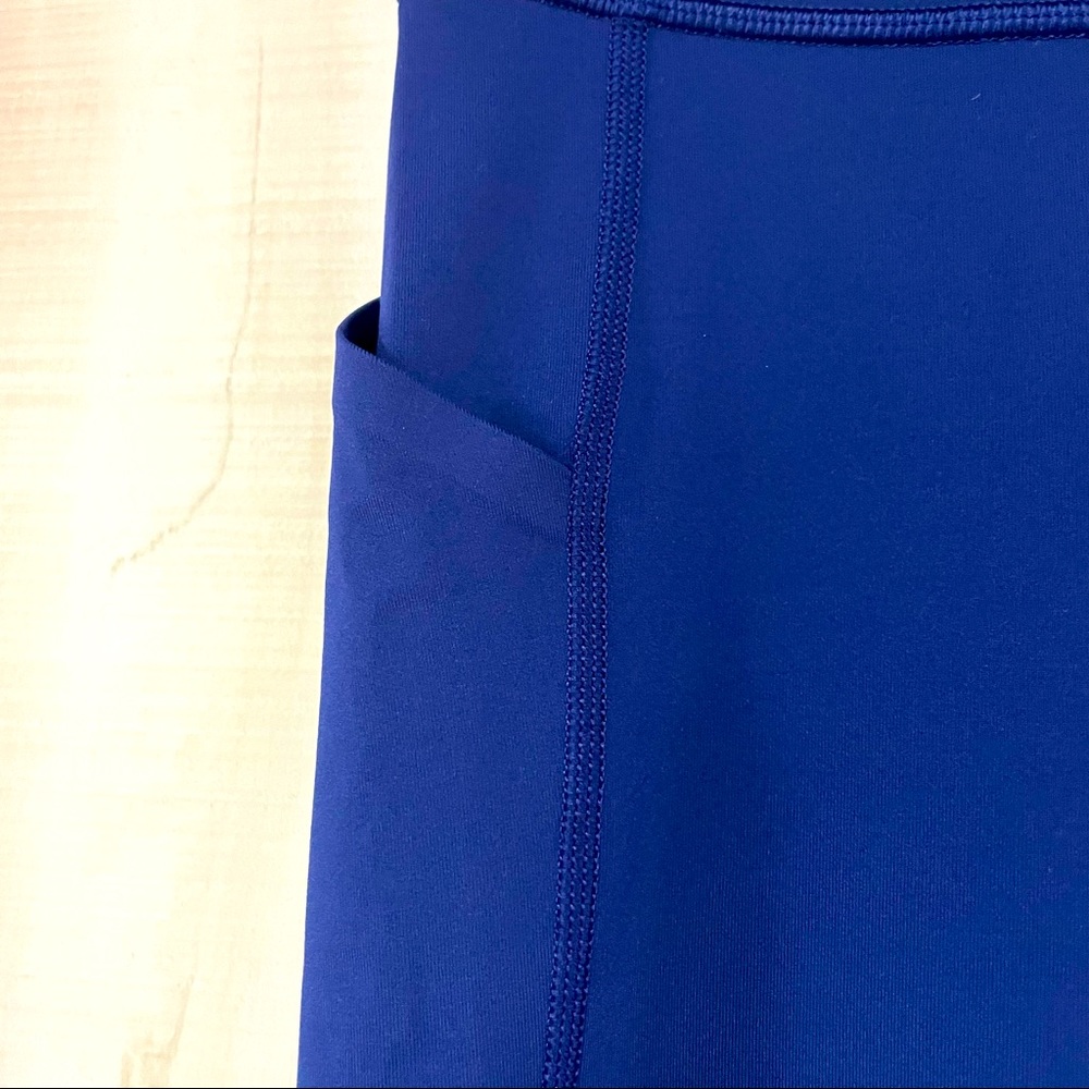 Lululemon Pace Rival Crop Hero Blue Green Leggings With Pockets Sz 4 - Picture 6 of 8